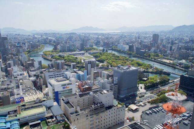 広島市の上空写真